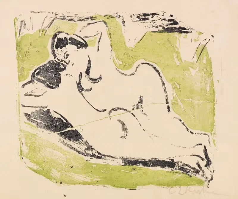 Загорающие купающиеся by Эрнст Людвиг Кирхнер, 1909 — digital art print download