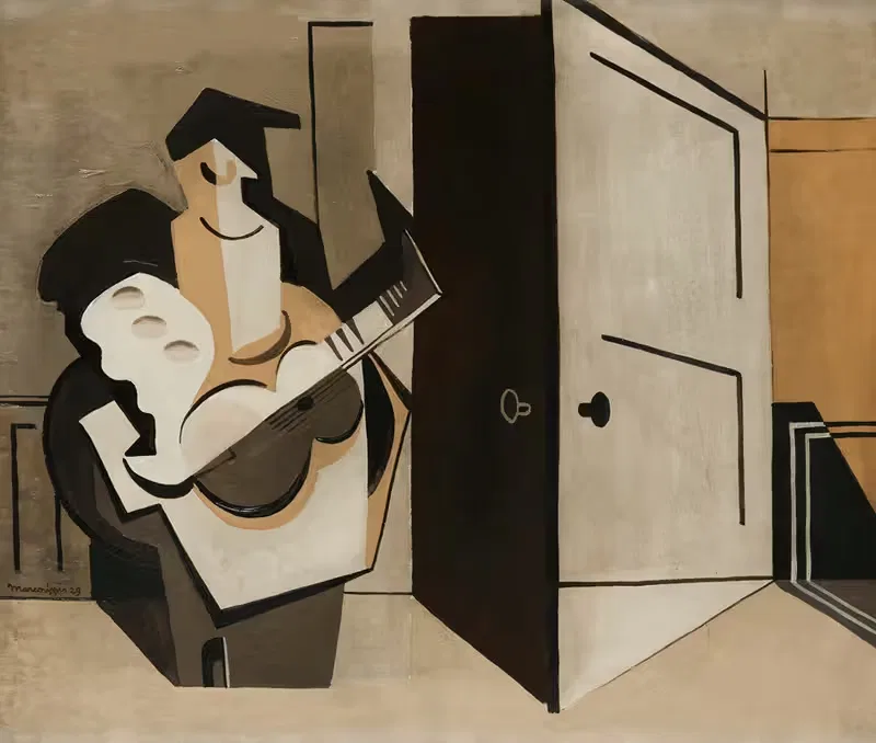 Музыкант в интерьере by Луи Маркуси, 1929 — digital art print download