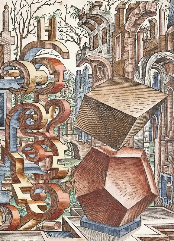 Геометрия и перспектива Пл.04 by Лоренц Штёер, 1567 — digital art print download