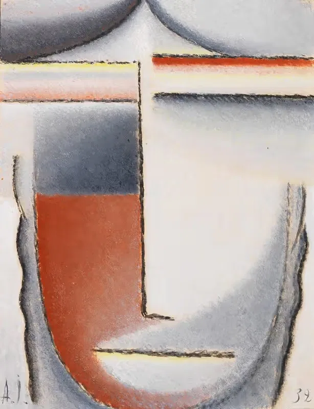 Зимнее настроение (абстрактная голова) by Алексей фон Явленский, 1932 — digital art print download
