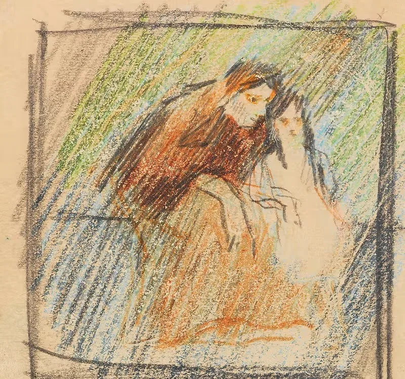 Женщина с ребенком by Август Макке, 1907 — digital art print download