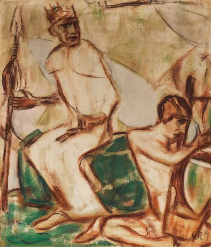 Давид и Саул by Кристиан Рольфс, 1919 — digital art print download