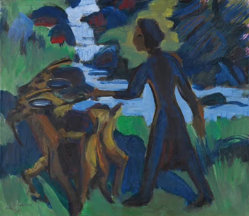 Женщина с козой by Эрнст Людвиг Кирхнер, 1938 — digital art print download