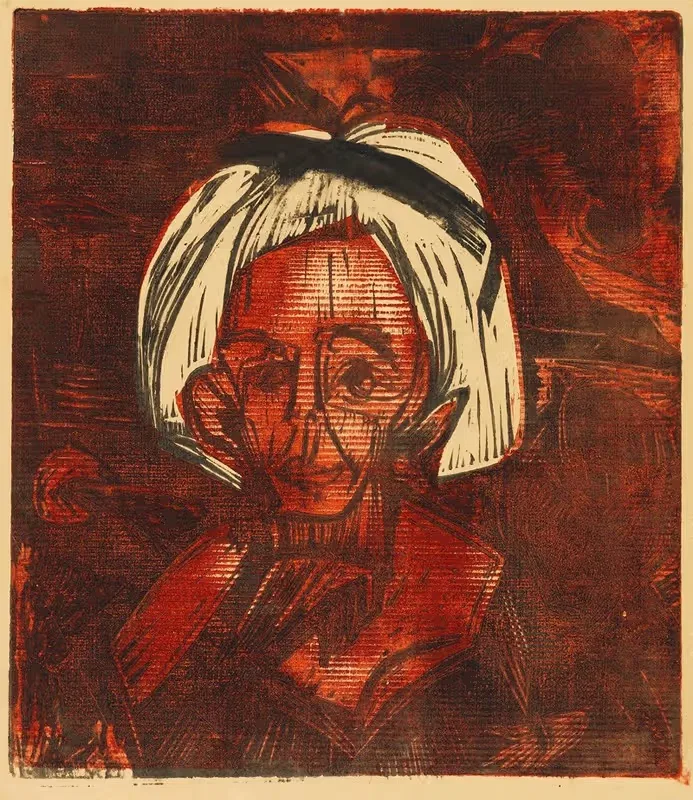 Девушка с желтыми волосами by Эрнст Людвиг Кирхнер, 1919 — digital art print download