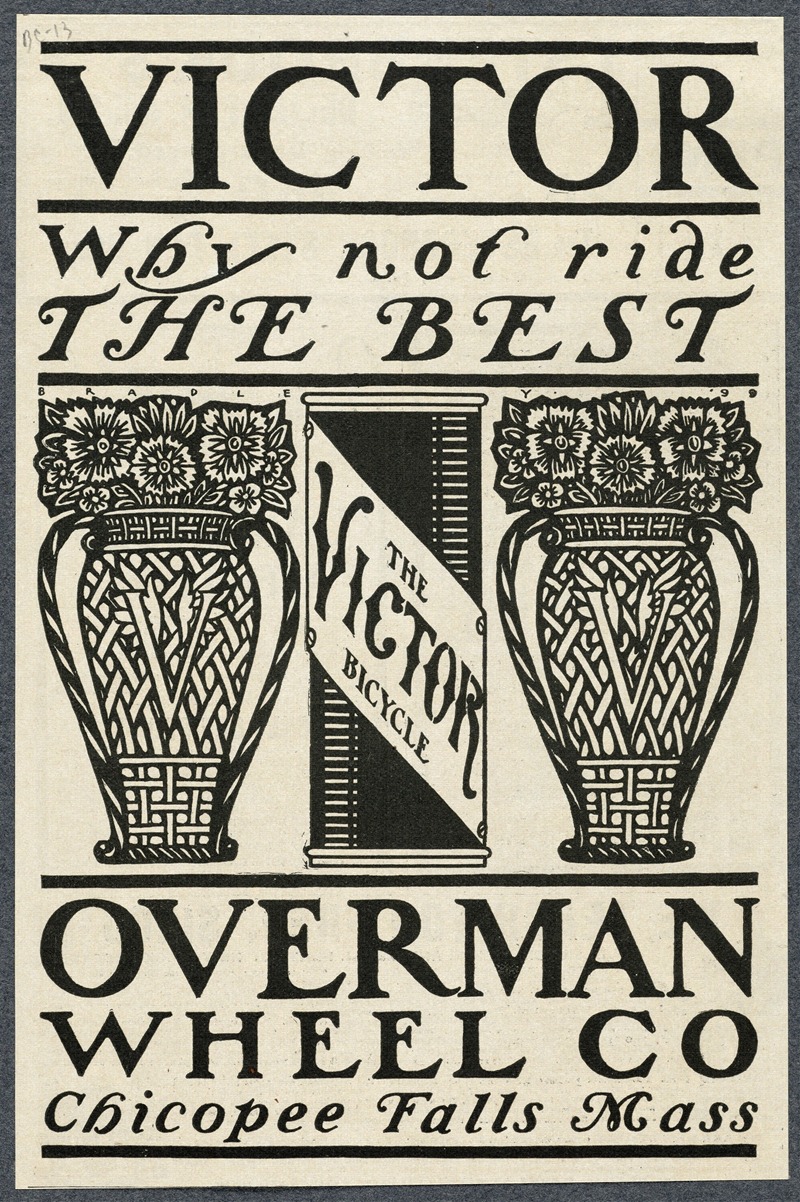 Victor Overman Wheel Co. by Уилл Брэдли, 1899 — digital art print download