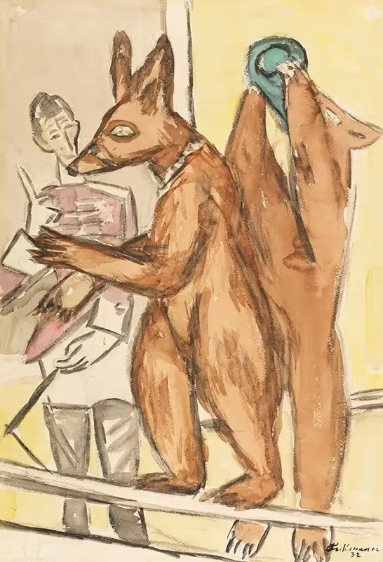 Дрессированные медведи by Макс Бекманн, 1932 — digital art print download