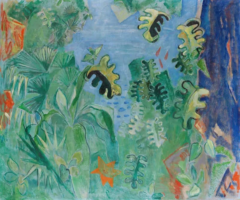 Симфония в зеленом by Оскар Молл, 1940 — digital art print download