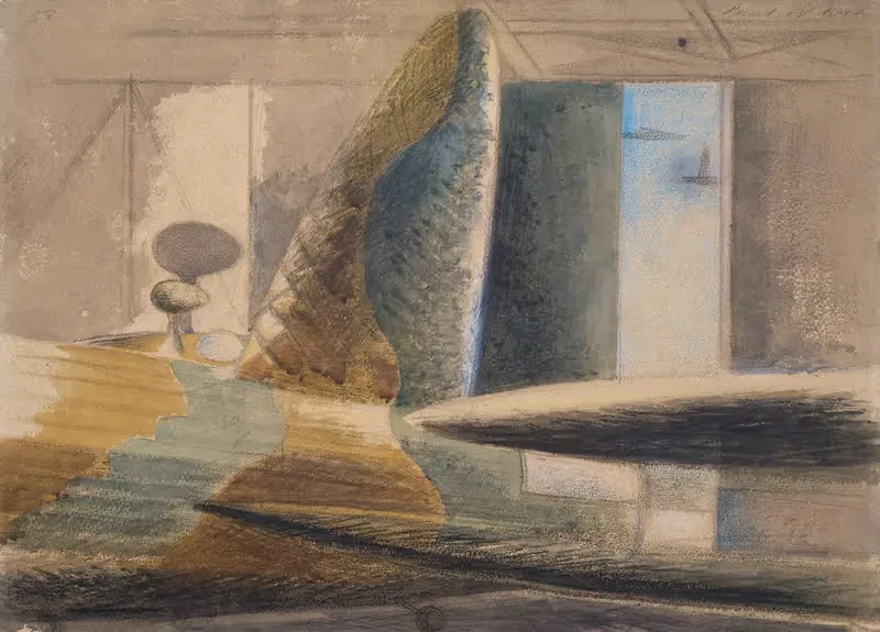 Логово бомбардировщика – Яйцо и плавник by Пауль Нэш, 1940 — digital art print download
