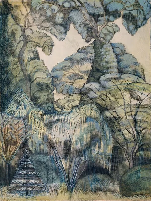 Деревья в птичьем саду, Ивер Хит by Пауль Нэш, 1913 — digital art print download