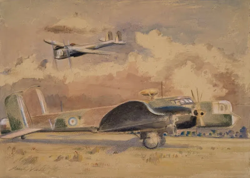 Уайтли Бомбардировщики на солнце by Пауль Нэш, 1940 — digital art print download