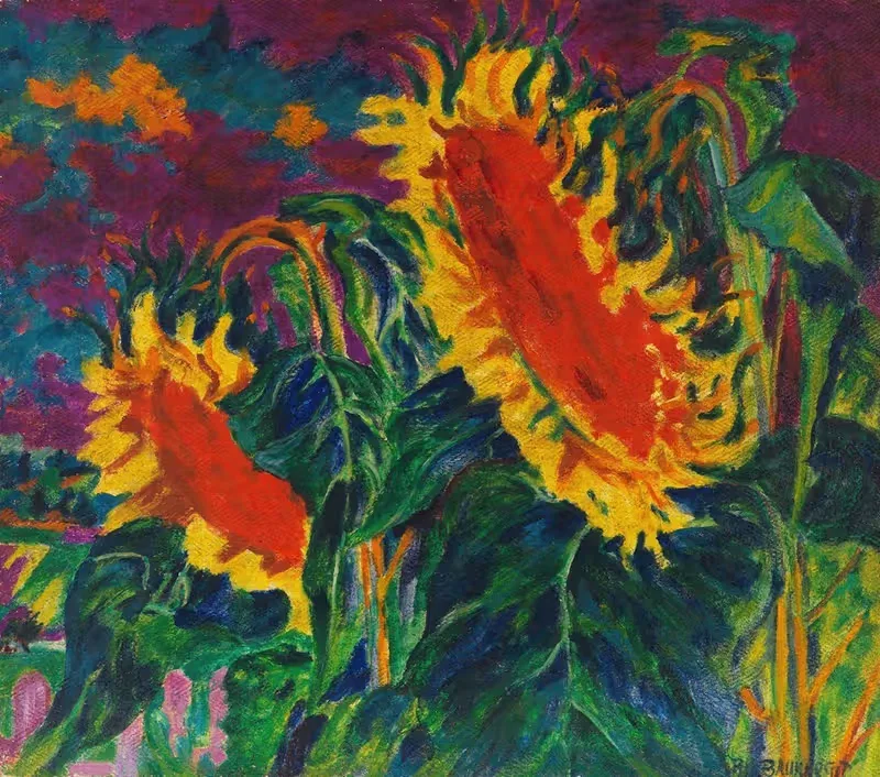 Два подсолнуха by Филипп Бауктехт, 1926-1928 — digital art print download