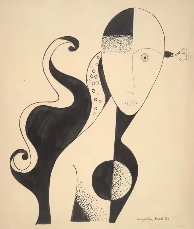 Женская бюст by Анжелика Хёрле, 1920 — digital art print download