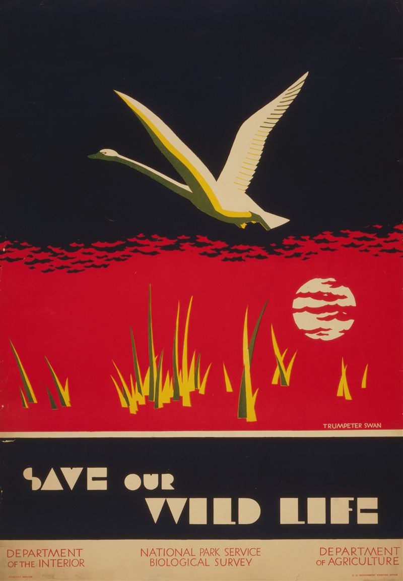 Save our wild life by Dorothy Waugh, 1930-1940 — digital art print download