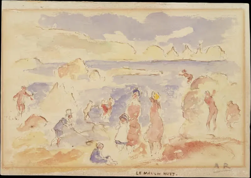 Сцена на пляже by Пьер-Огюст Ренуар, 1883 — digital art print download