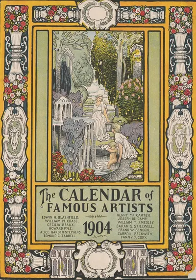The calendar of famous artists by Генри МаКартёр, 1904 — digital art print download