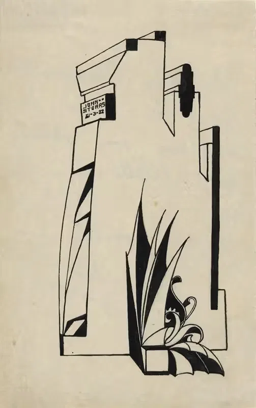 Эскиз для металлической скульптуры by Джон Генри Брэдли Сторрс, 1922 — digital art print download
