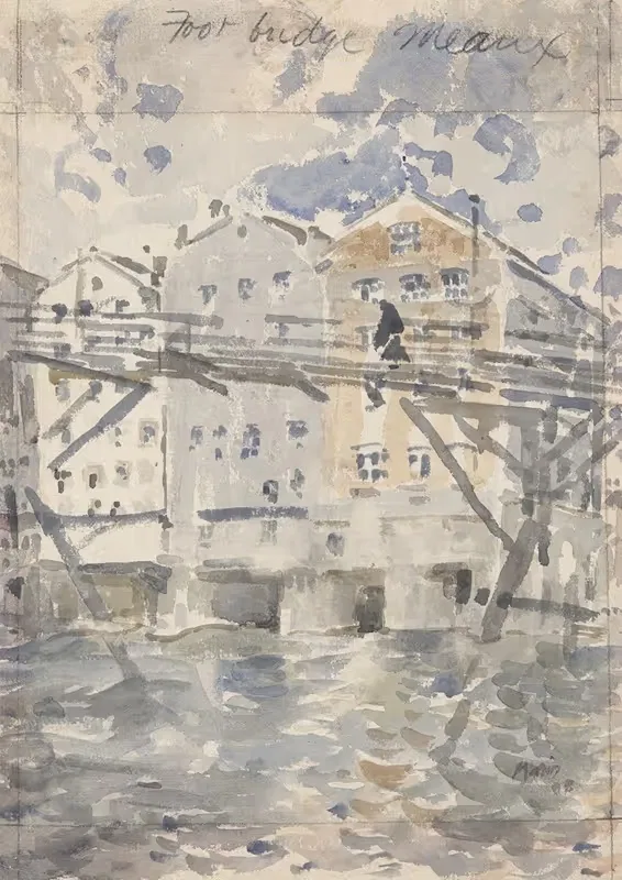 The little Footbridge, Meaux — John Marin