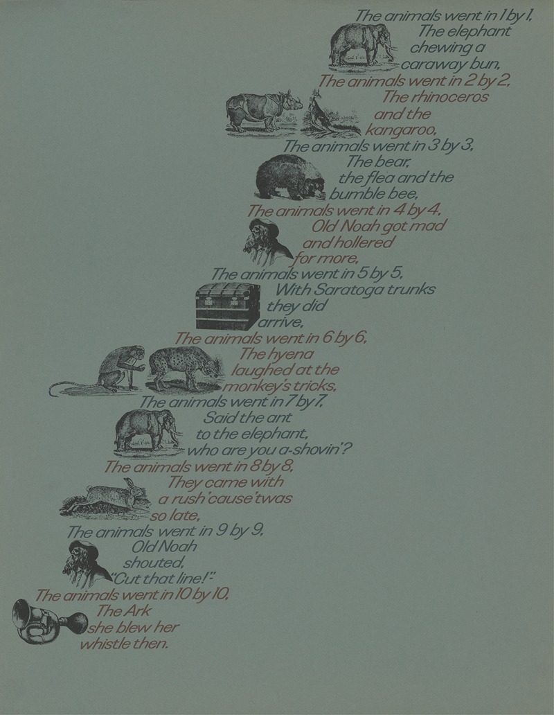The animals went in 1 by 1 — Herb Lubalin