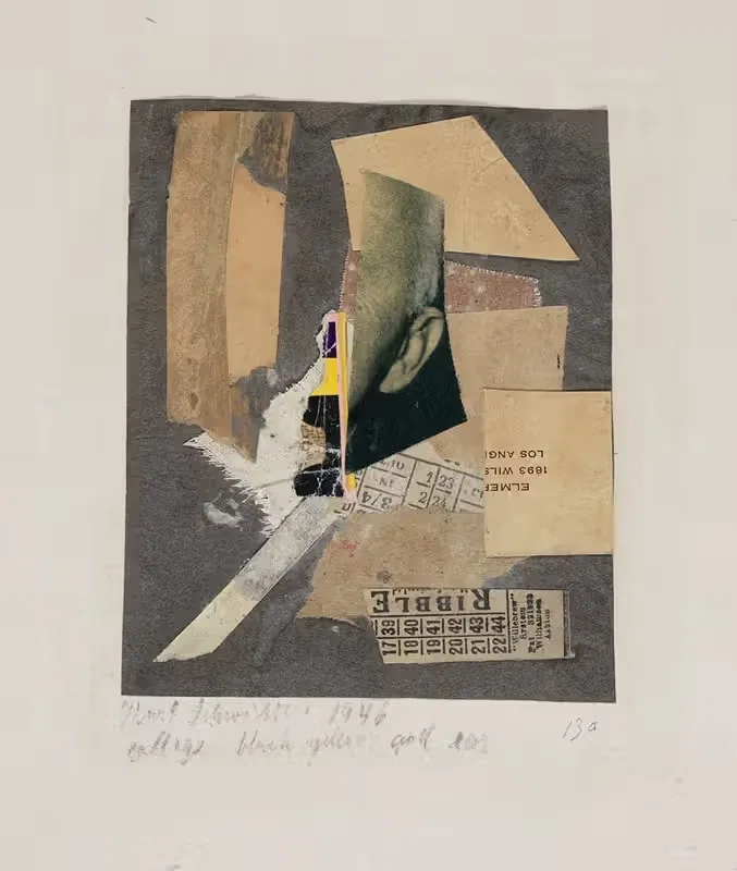 Коллаж Черный Желтый и Ухо by Курт Швиттерс, 1946 — digital art print download