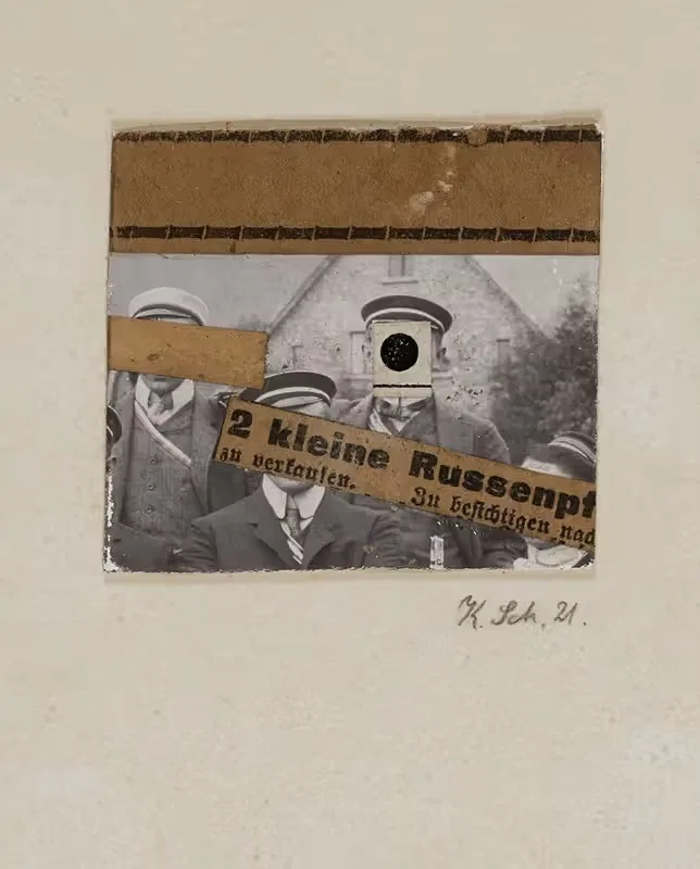 Ohne titel (2 kleine Russenpf) — Kurt Schwitters