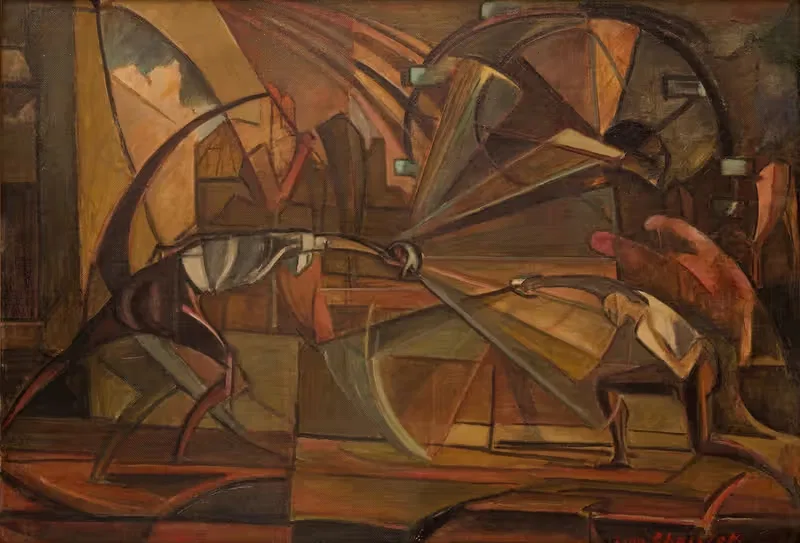 Фехтовальный матч by Леон Хвистек, 1919 — digital art print download