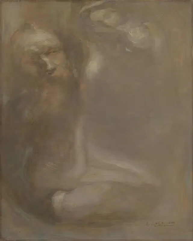 Rodin modelling a Sculpture by Eugène Carriere — digital art print download
