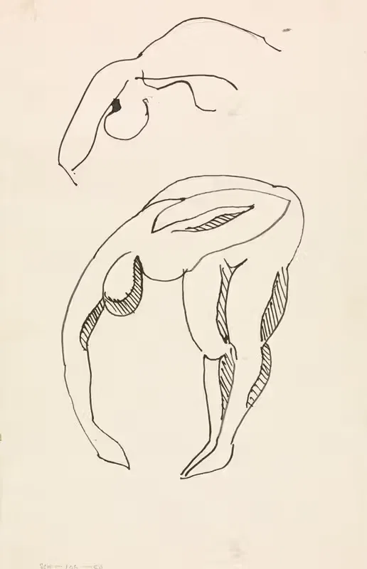 Наклоненная фигура by Анри Годиер-Бржезка, 1910 - 1915 — digital art print download