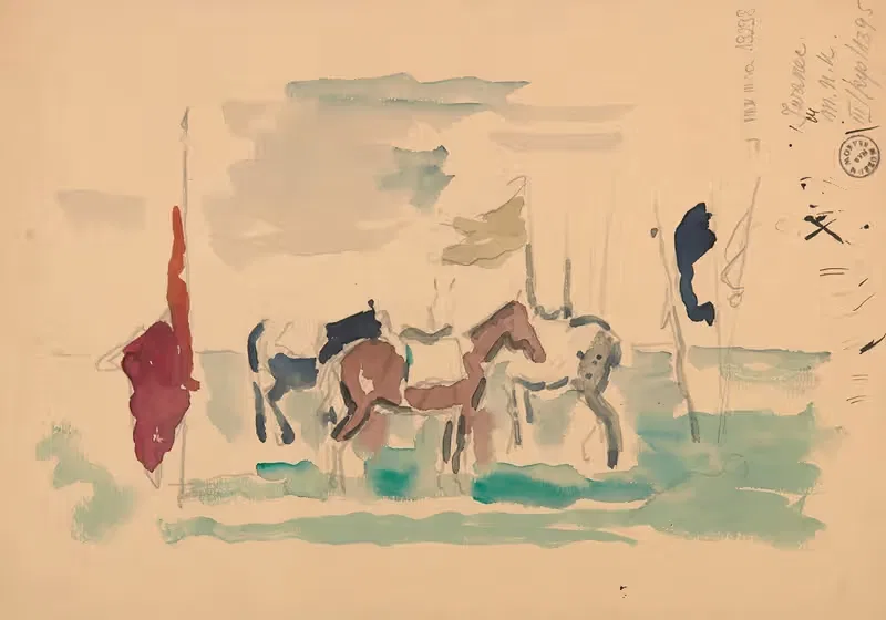 Эскиз исторической сцены by Иван Иванец, 1915-1941 — digital art print download
