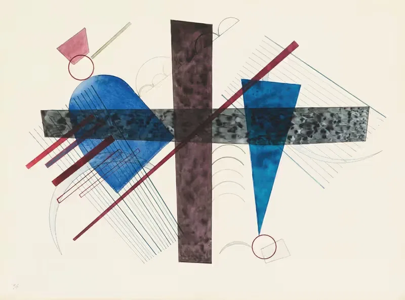 Синий в круге и острие by Василий Кандинский, 1933 — digital art print download