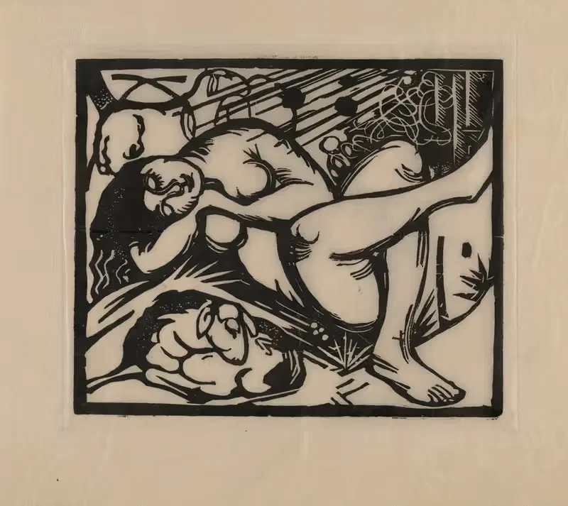 Спящая пастушка by Франц Марк, 1912 — digital art print download