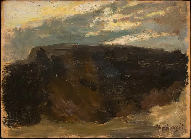 Пейзаж с солнцем, пробивающимся сквозь by Тадеуш Маковский, 1907 — digital art print download