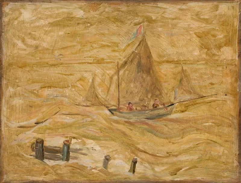 Парусная лодка на море by Тадеуш Маковский, 1927 — digital art print download