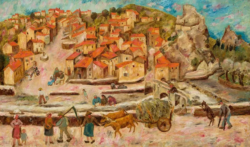 Вид с моста в Эспали by Тадеуш Маковский, 1920 — digital art print download