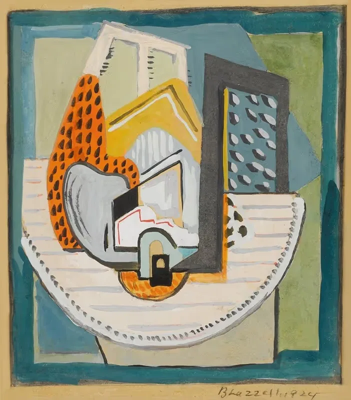 Без названия (Зеленый натюрморт) by Бланш Лаззель, 1924 — digital art print download