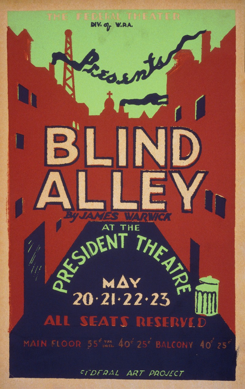 Blind Alley by James Warwick, 1936 — digital art print download