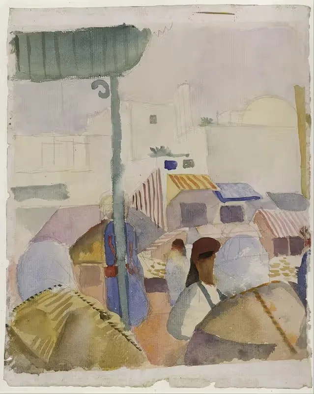 Рынок в Тунисе II by Август Макке, 1914 — digital art print download