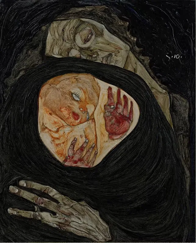 Dead Mother by Egon Schiele, 1910 — digital art print download