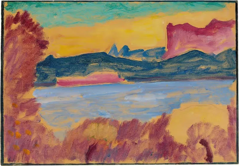 Пейзаж, озеро Женева by Алексей фон Явленский, 1915 — digital art print download