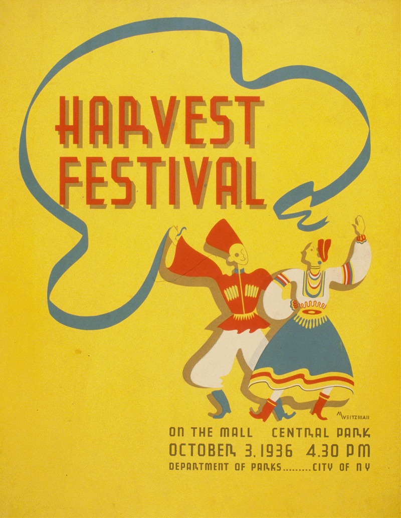 Harvest festival by Martin Weitzman, 1936 — digital art print download