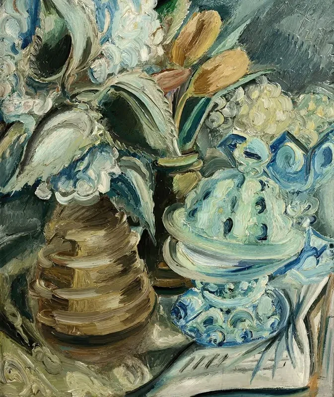 Гортензии и тюльпаны by Поль Кляйншмидт, 1925 — digital art print download
