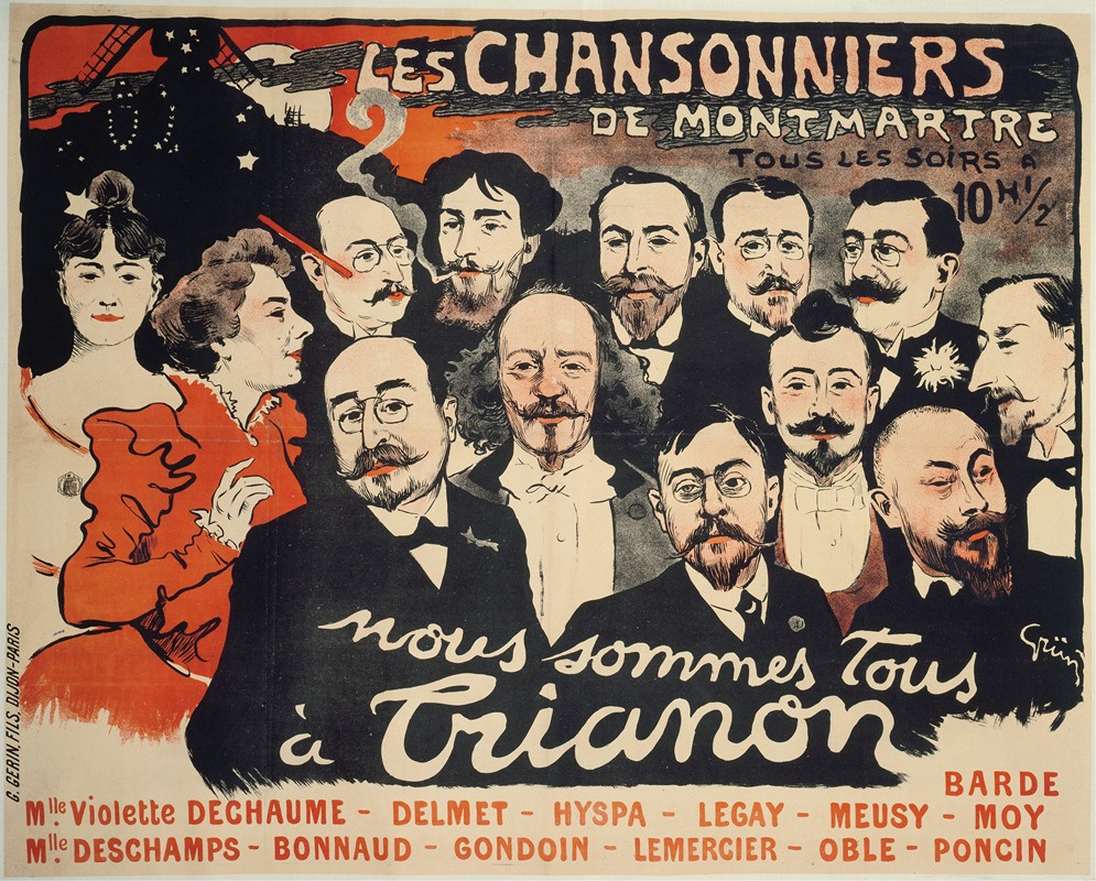 Les Chansonniers De Montmartre Tous Les Soirs A — Jules-Alexandre Grün