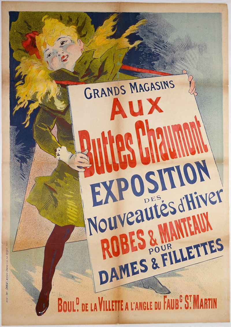 Aux Buttes Chaumont by Жюль Шере, 1890 — digital art print download