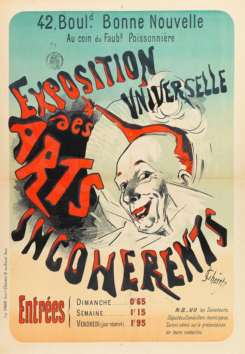 Exposition Universelle Des Arts Incoherents — Jules Chéret