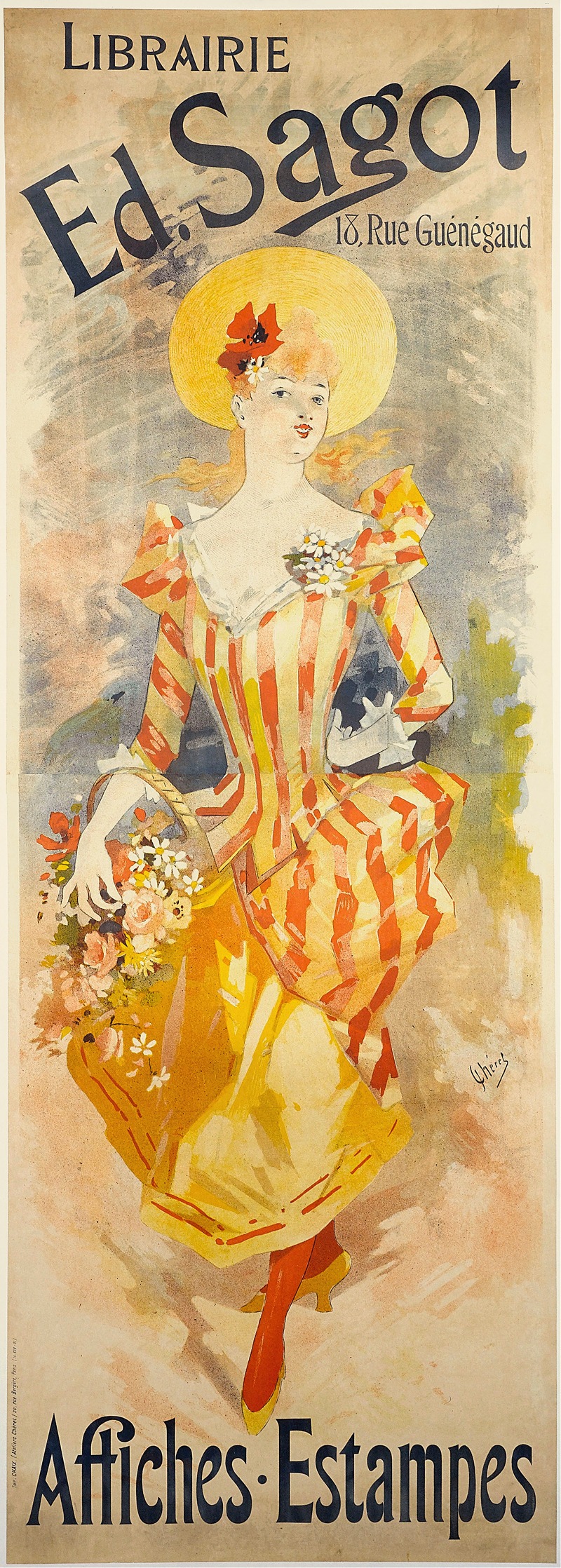 Librairie Ed.Sagot by Жюль Шере, 1891 — digital art print download