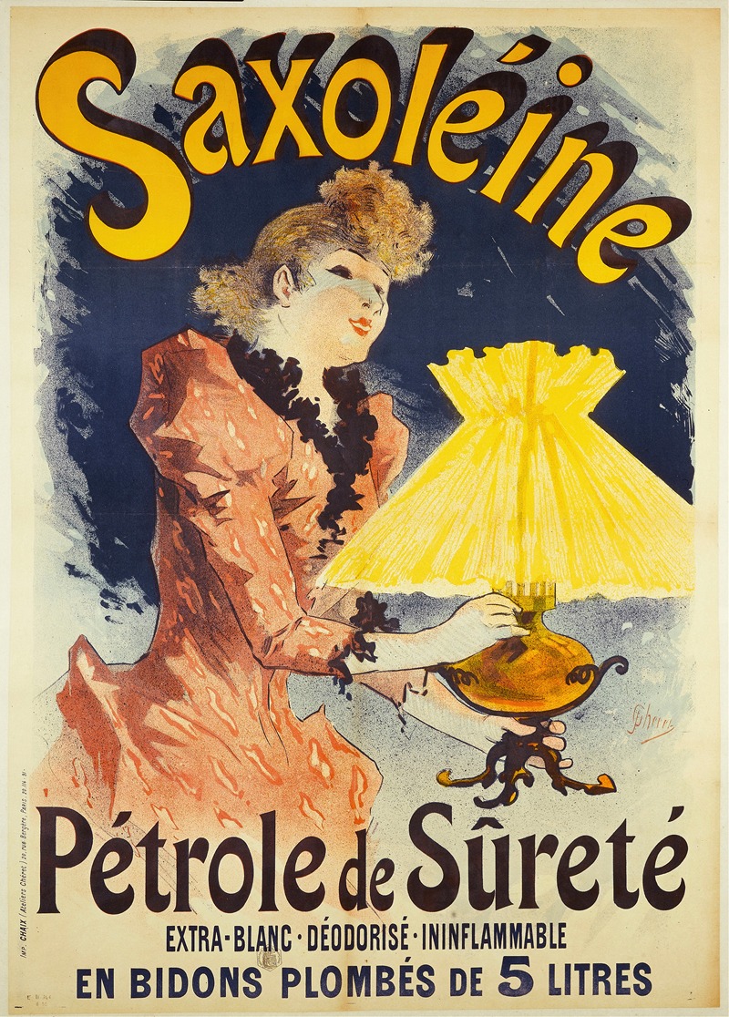 Saxoléine,Pétrole De Sûreté by Жюль Шере, 1891 — digital art print download