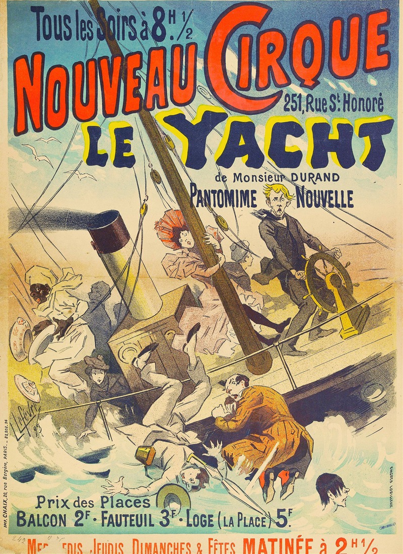 Le Yacht by Lucien Lefèvre, 1893-1894 — digital art print download