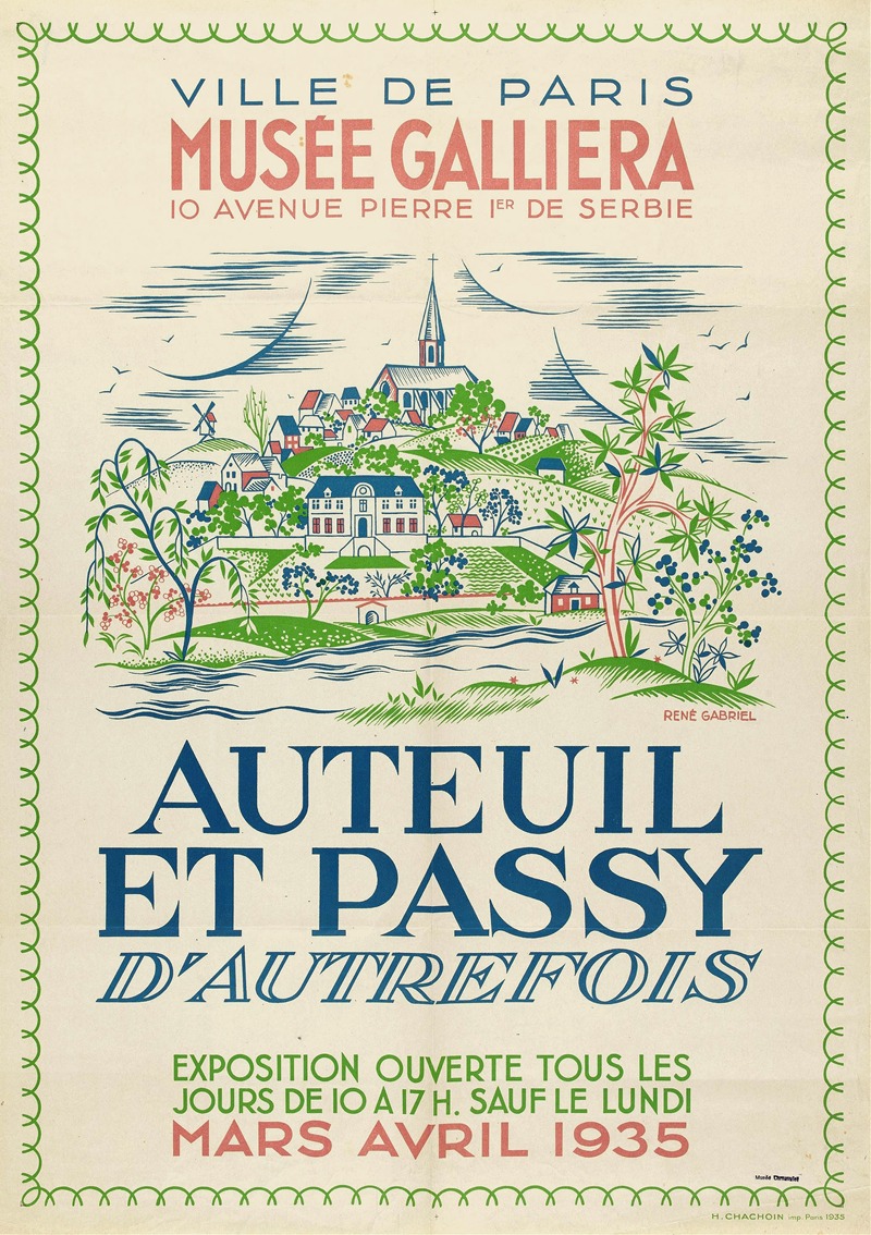 Auteuil Et Passy by René Gabriel, 1935 — digital art print download
