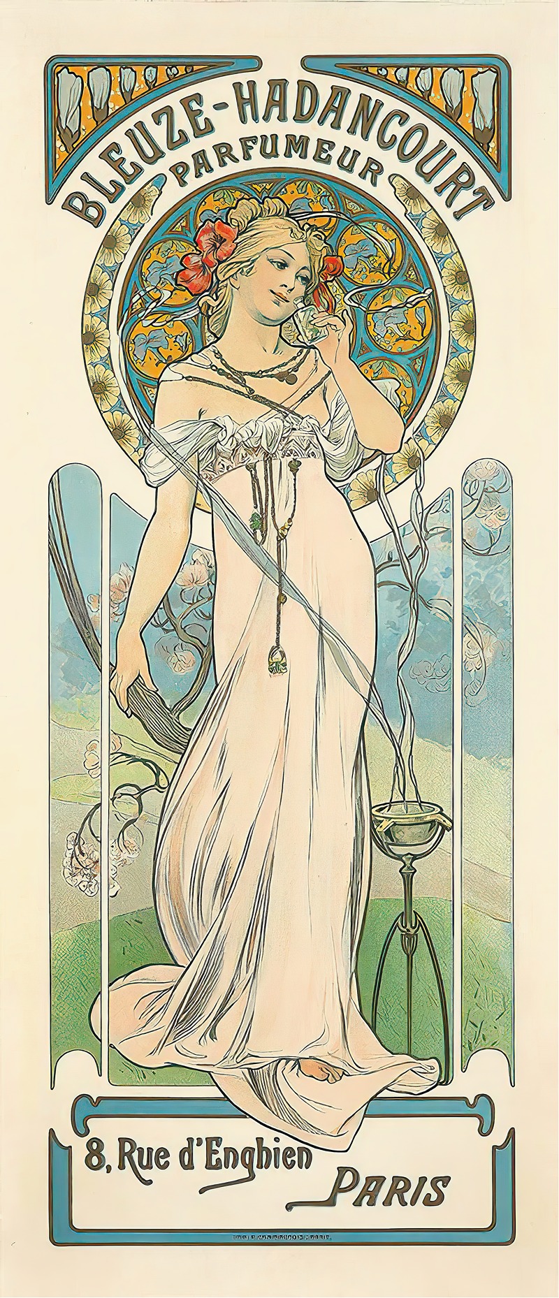 Bleuze-Hadancourt Parfumeur by Альфонс Муха — digital art print download