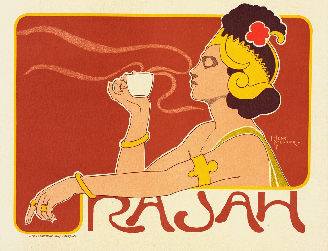 Café Rajah by Henri Meunier, 1899 — digital art print download