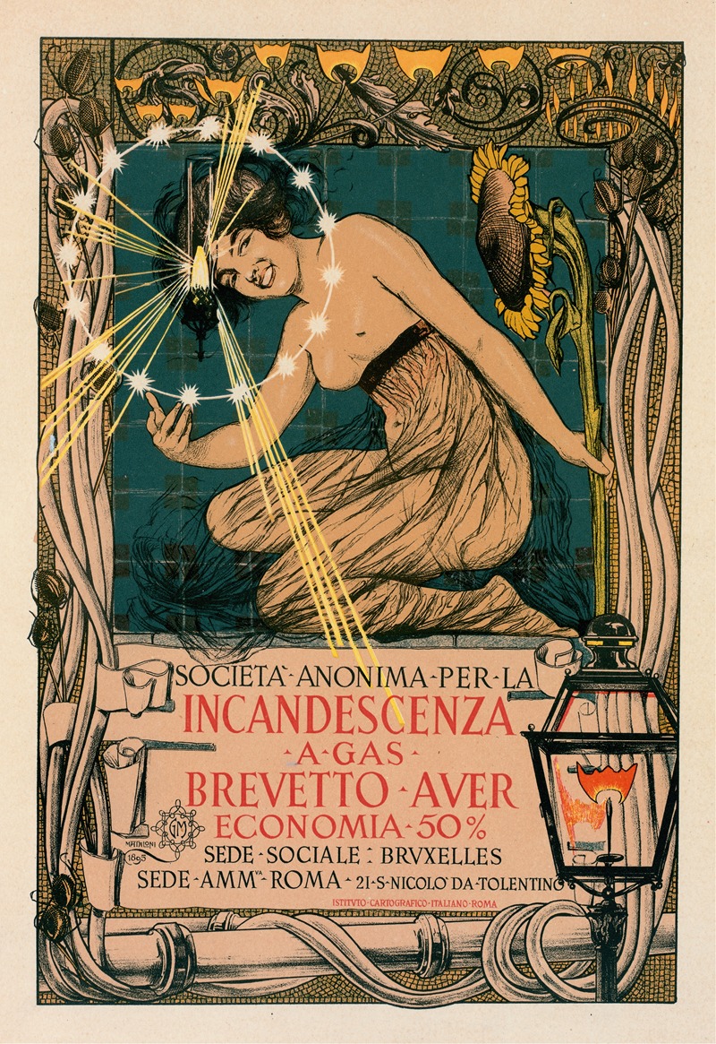 Incandescence Par Le Gaz, Système Auer by Giovanni Mario Mataloni, 1897 — digital art print download